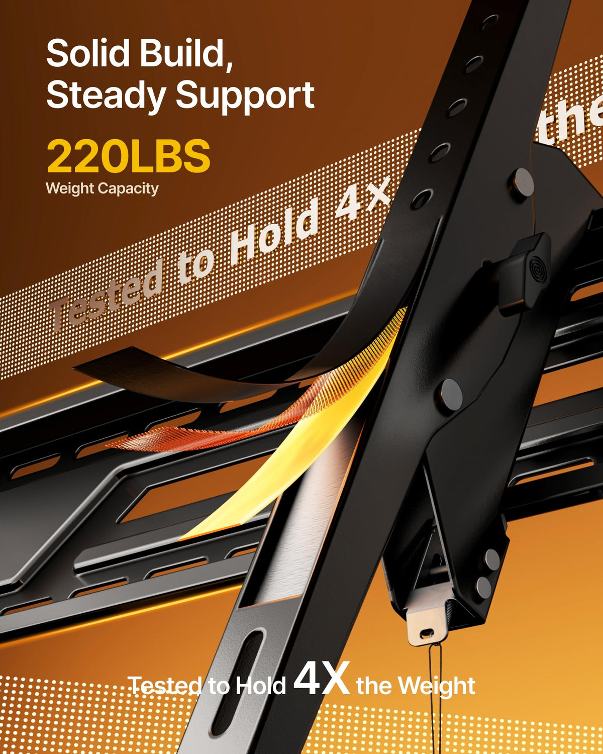 monTEK side profile illustrating tilt mechanism reducing glare and improving viewing