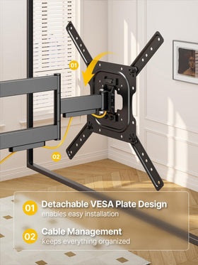 monTEK tilt and swivel action showing angle adjustment for glare reduction benefit