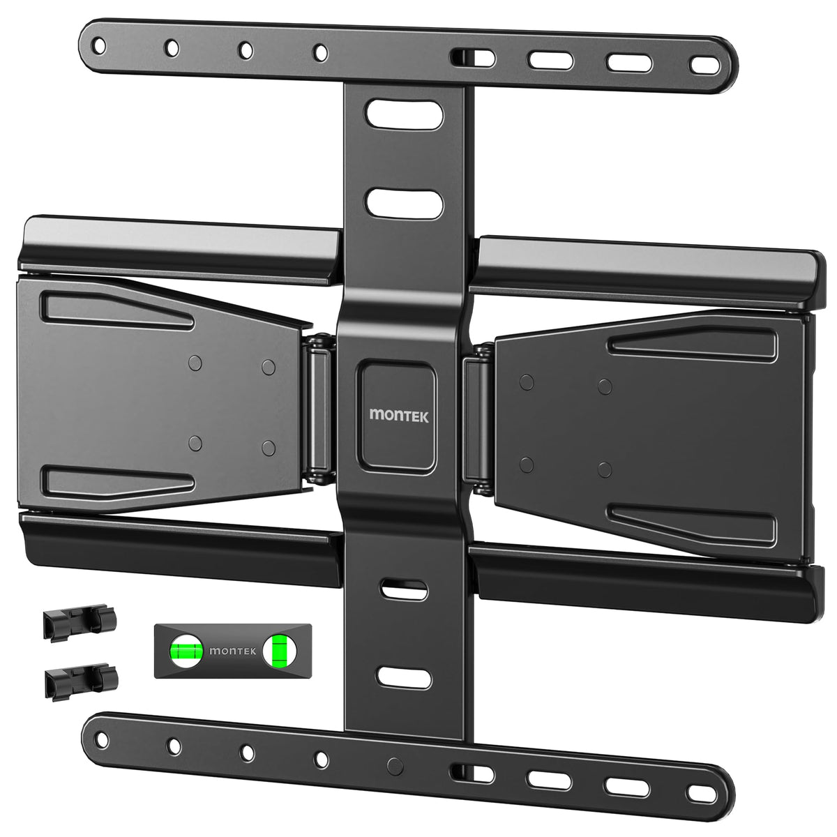 monTEK ultra slim wall mount tilted for flush TV installation.