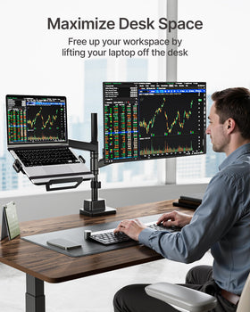 MonTEK universal fit supports 12–18 inch laptops for versatile use