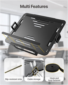 MonTEK VESA mount laptop tray compatible with 75x75 and 100x100 for flexible setups