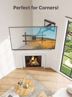 Montek cable management hides wires for a clean wall look.