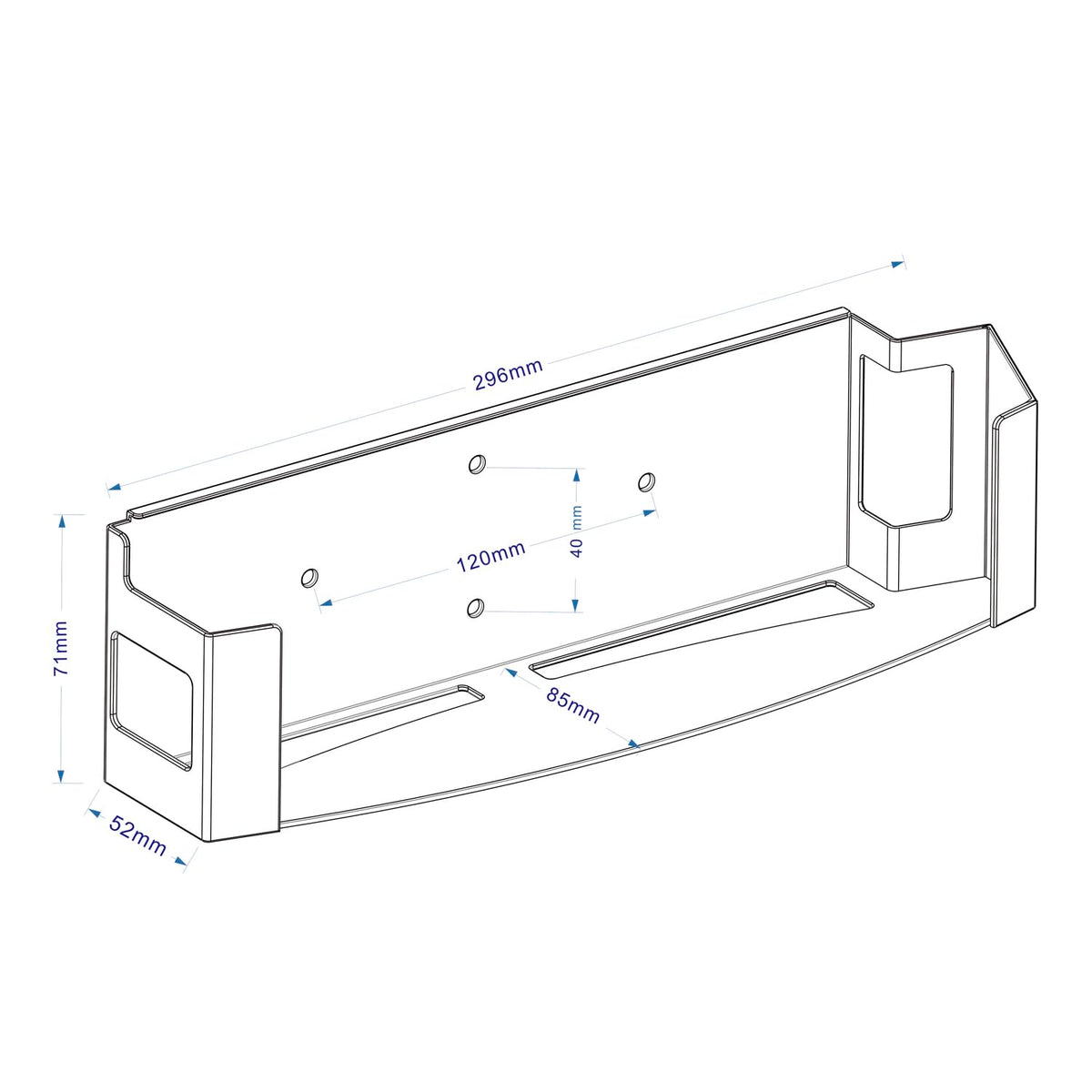 Monzlteck PS3 Slim easy installation with secure wall attachment