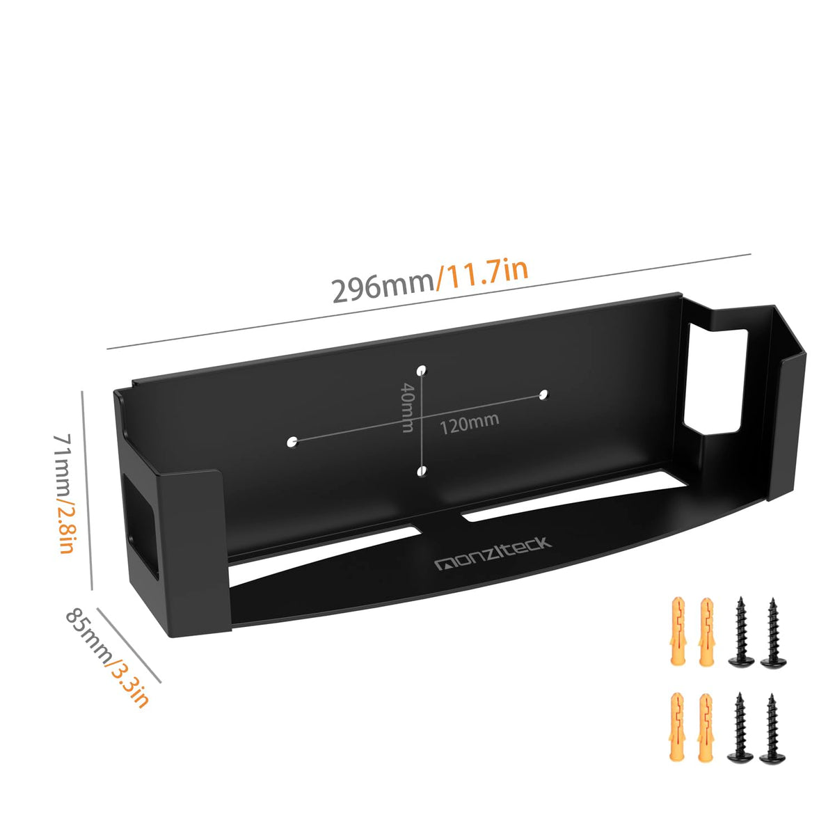 Monzlteck PS3 Slim wall mount with console attached in living room setup