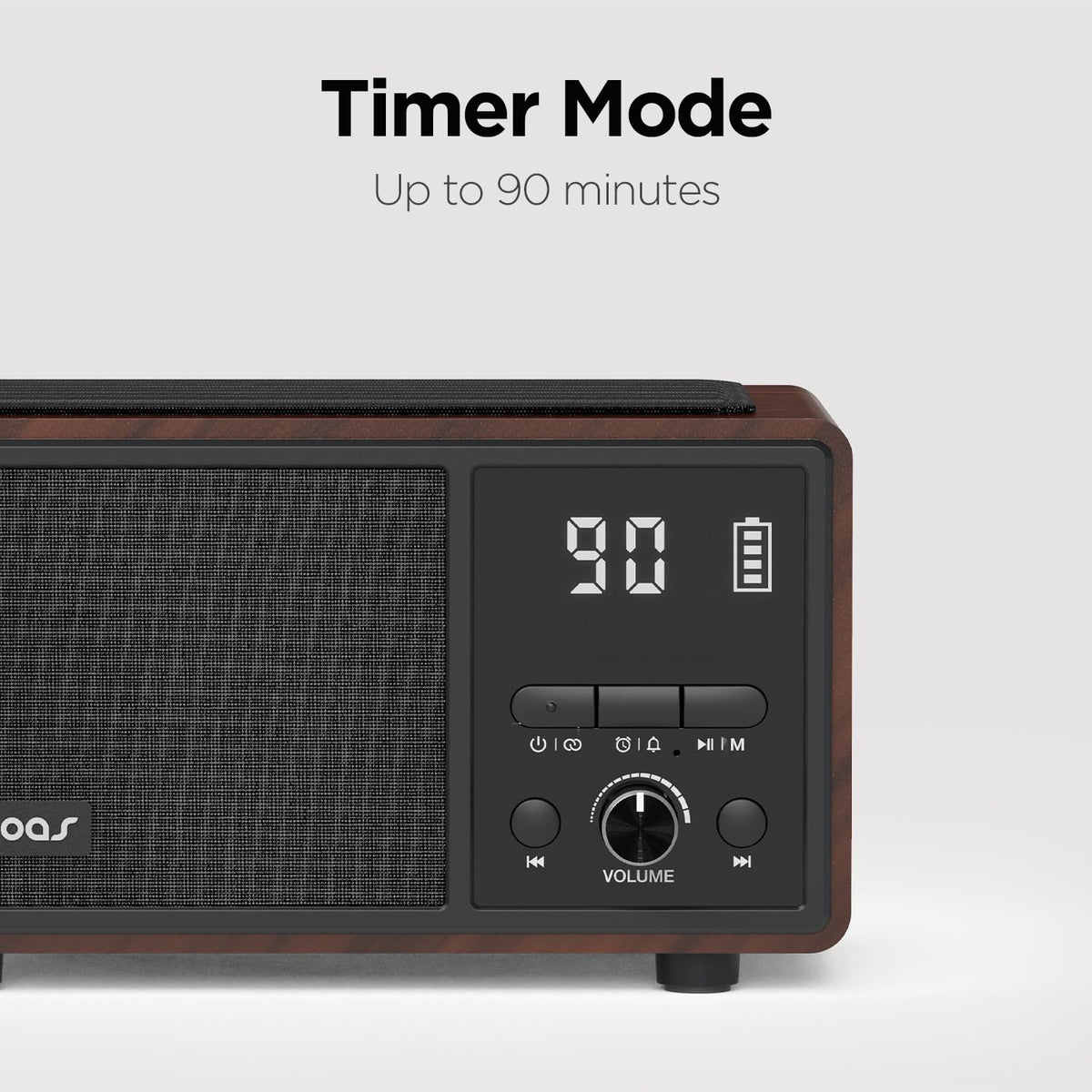 mooas back panel with aux port and antenna for stronger FM reception