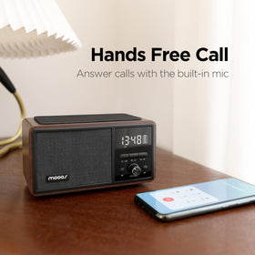 mooas demonstrating TF card and aux input for versatile music playback