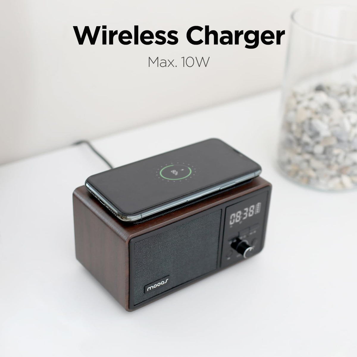 mooas top wireless charging pad ready to power compatible phones quickly