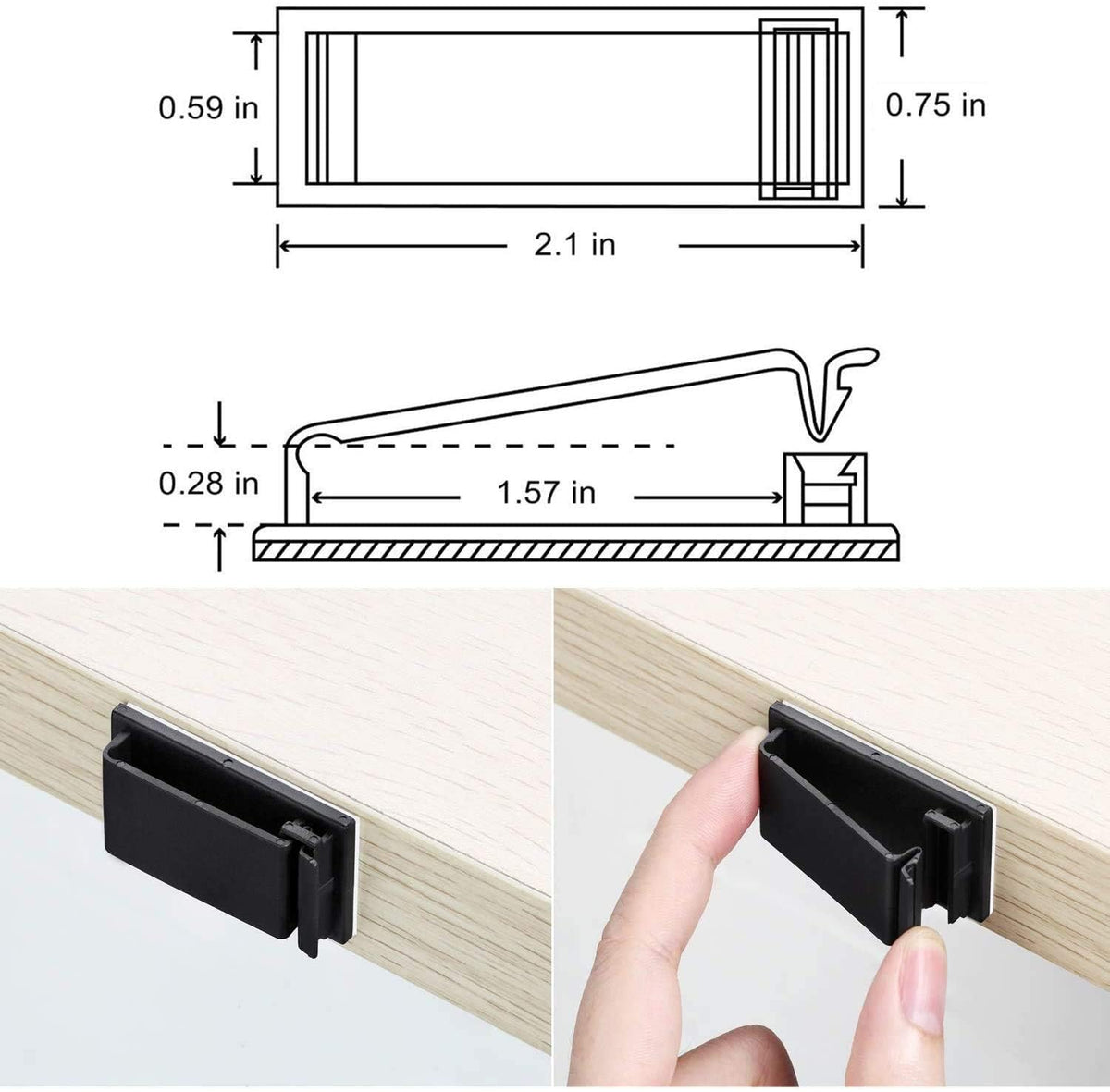 MOOCY close-up of nylon clip hinge detail highlighting toughness and flexible grip benefit