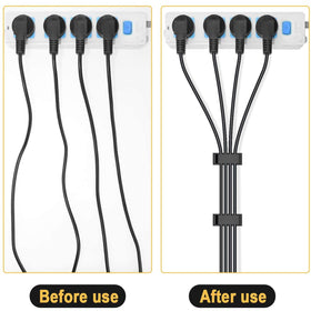 MOOCY clip beside a ruler showing dimensions to confirm fit for most common cords