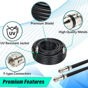 MOOKEERF RG11 features a 14 AWG center conductor for strong signal transfer.