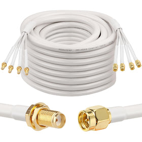 MOOKEERF 50ft SMA extension cable ready for antenna connections