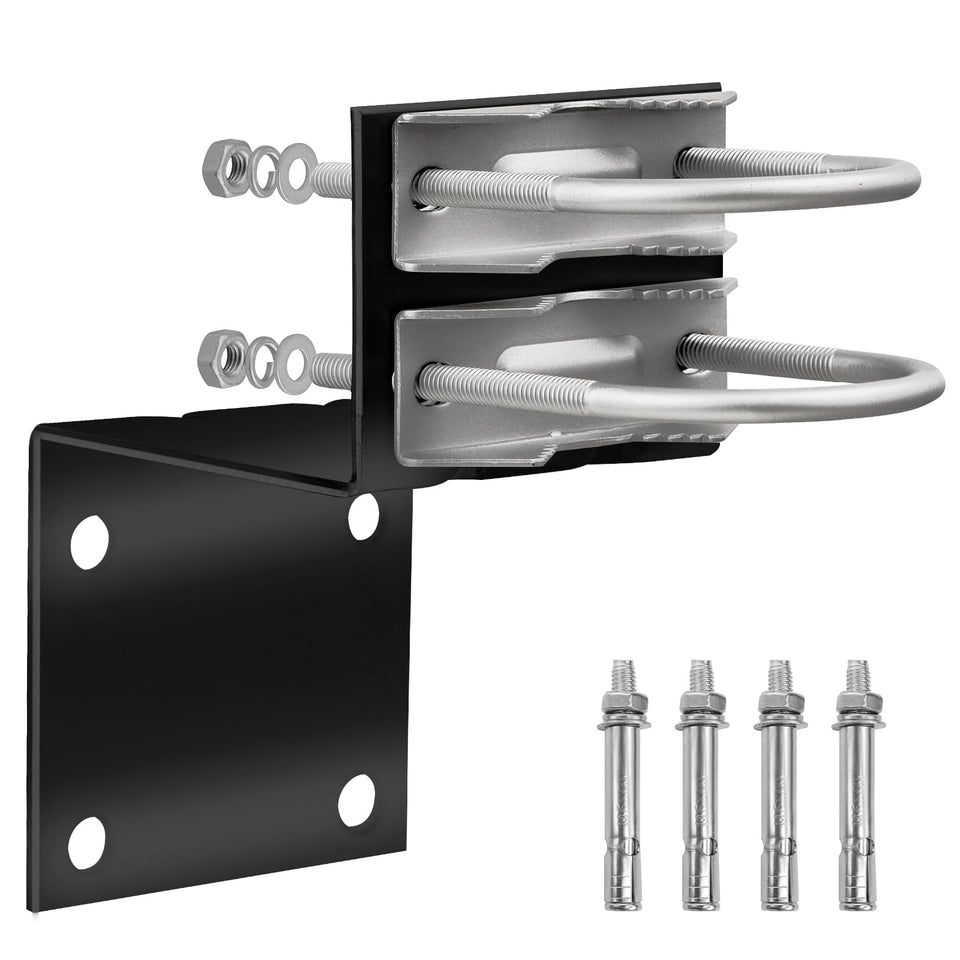 MOOKEERF antenna pole mount bracket main view shows sturdy outdoor construction