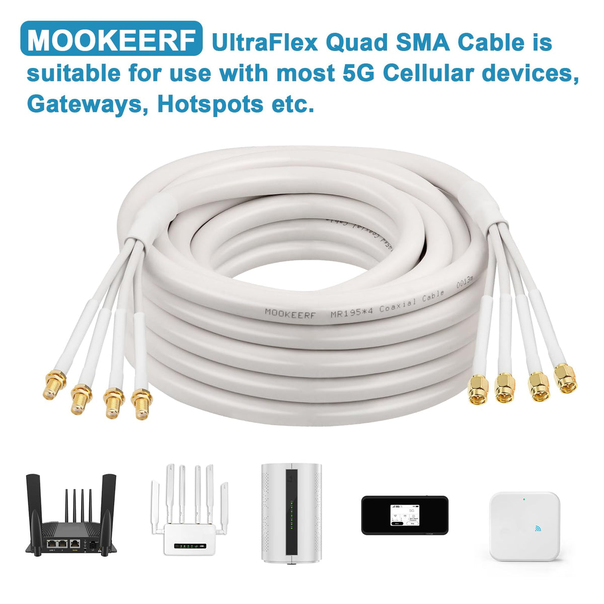 MOOKEERF antenna to router setup enables flexible network configurations