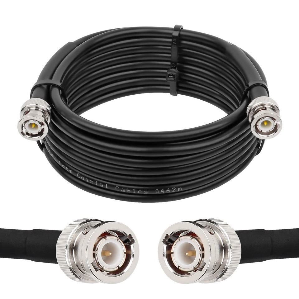 MOOKEERF BNC cable 15ft for antenna setup showing low loss signal
