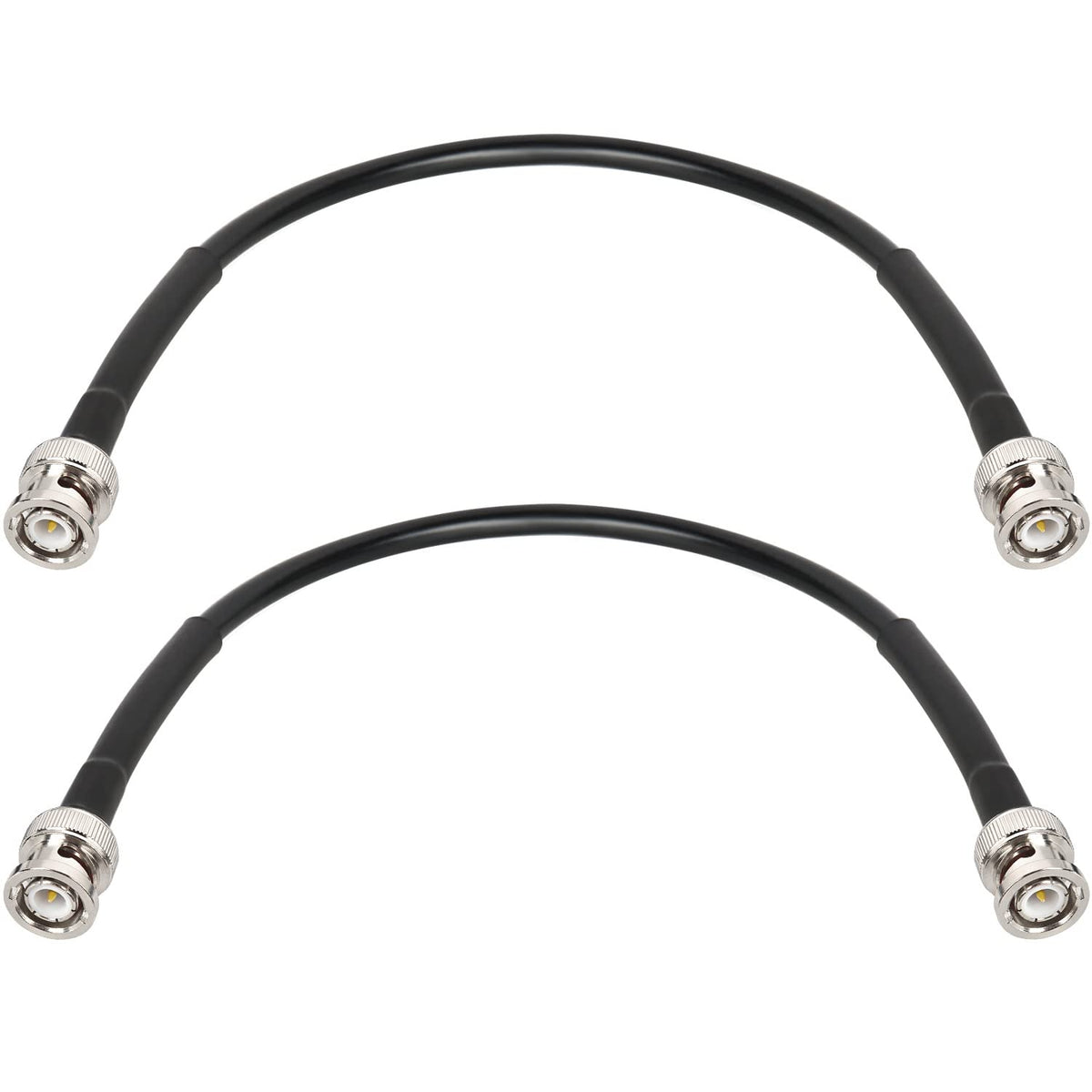 MOOKEERF BNC cable 1ft 2-pack for low-loss antenna extensions.