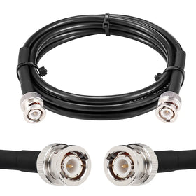 MOOKEERF BNC cable 6 ft with low loss design for clear RF transmission.