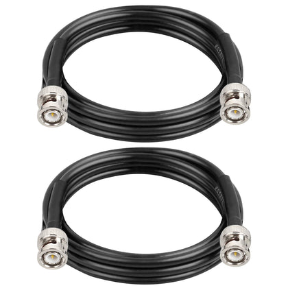 MOOKEERF front packaging showing two 6ft BNC RG58 cables with clear benefits