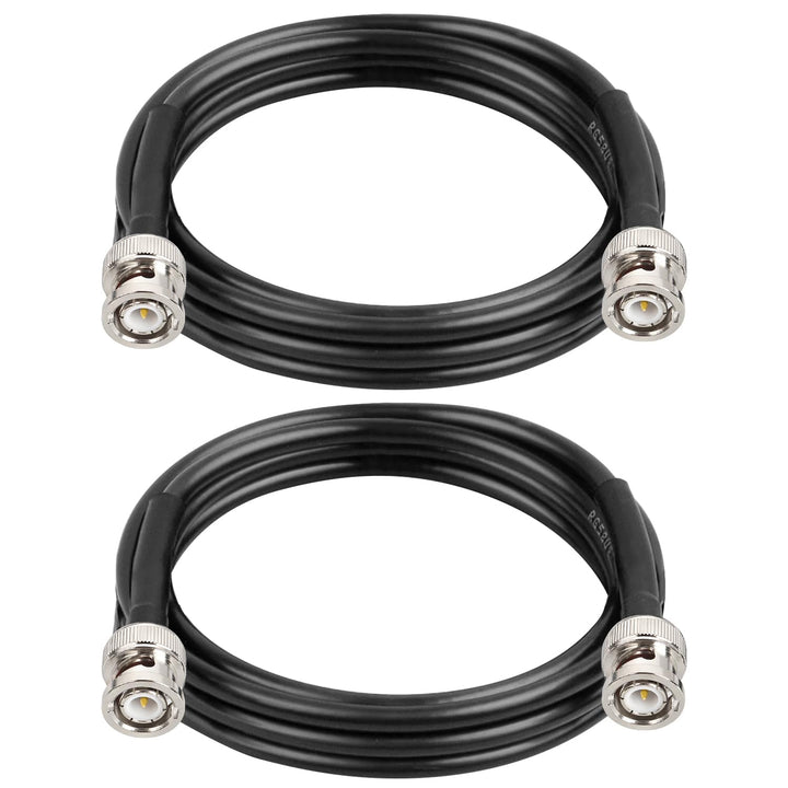 MOOKEERF front packaging showing two 6ft BNC RG58 cables with clear benefits