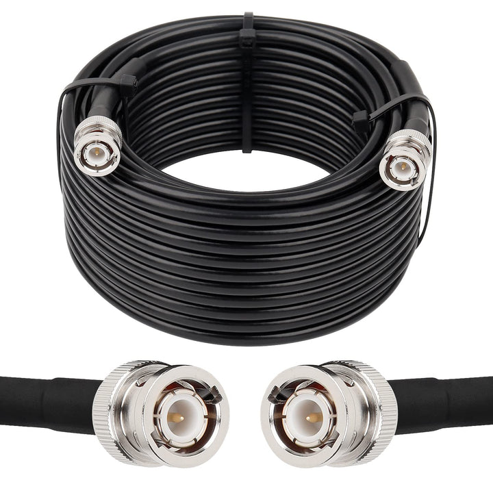 MOOKEERF BNC cable front packaging showing specifications and length, indicating reliability