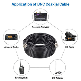 MOOKEERF coiled cable beside a ruler showing 100ft scale and flexible storage benefit easy deployment