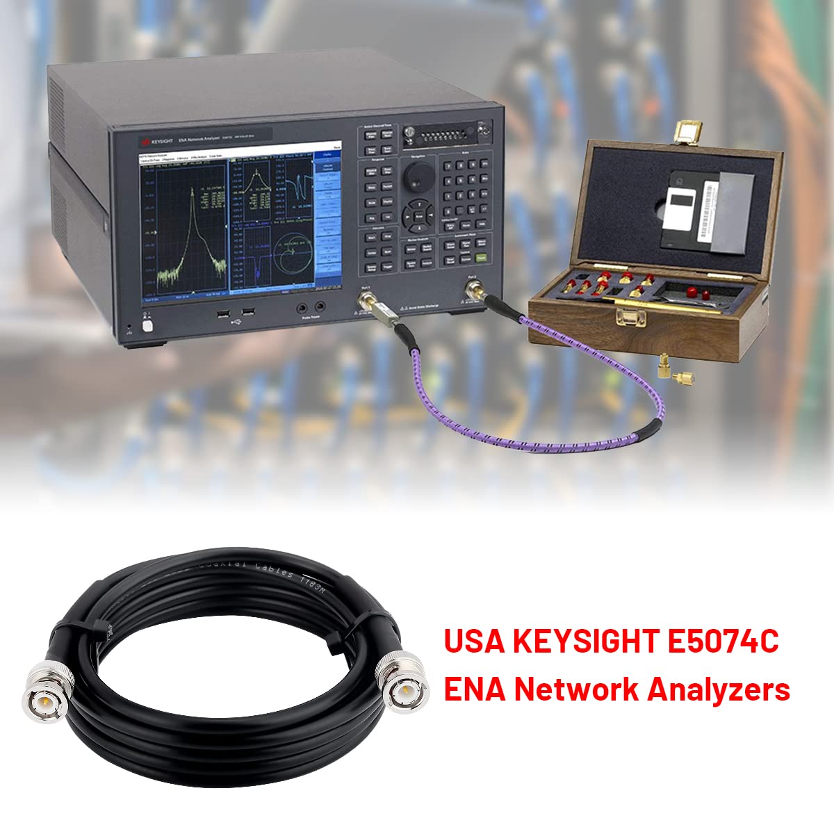 MOOKEERF BNC cable ideal for antennas and RF devices.
