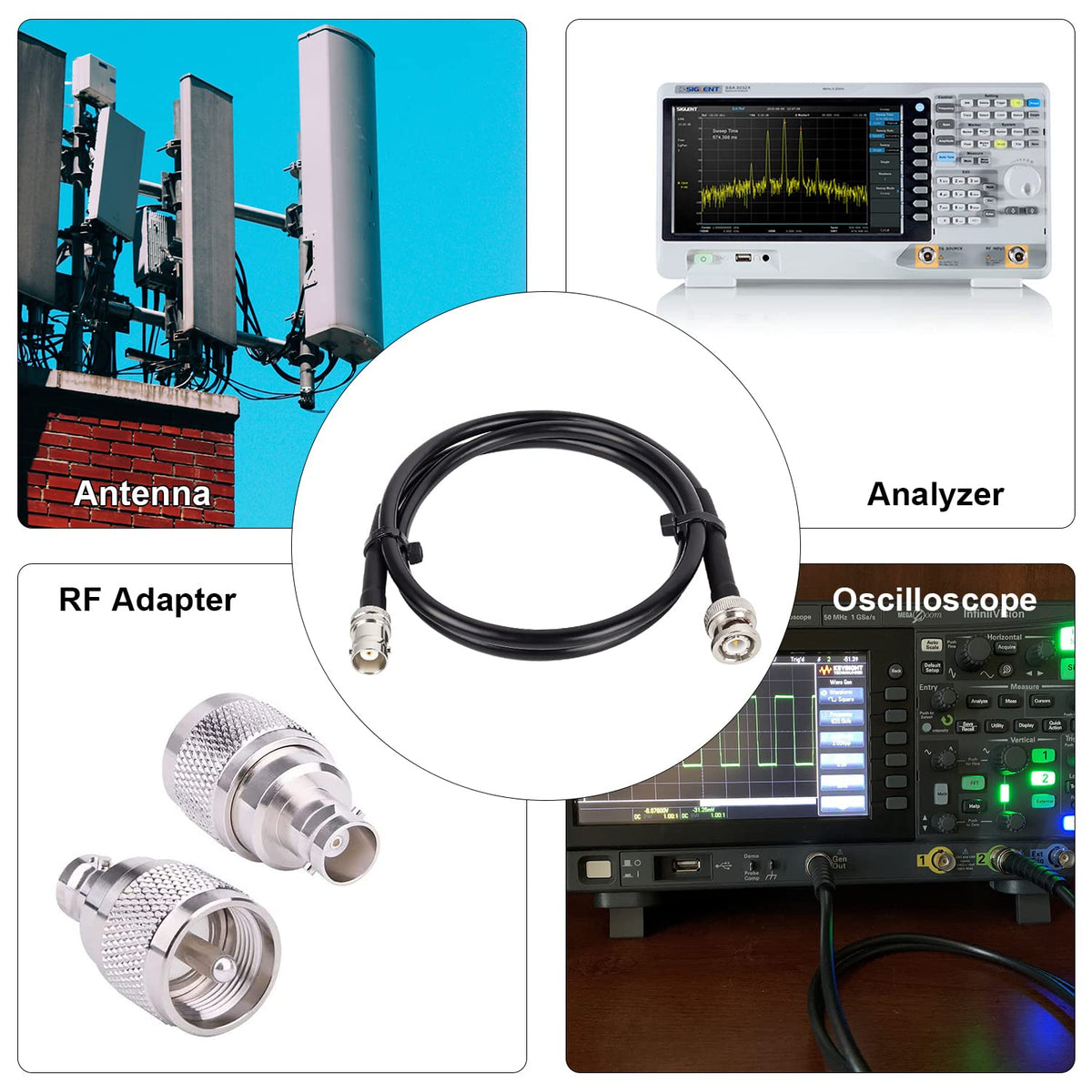 MOOKEERF 3ft cable beside a ruler showing compact length for bench setups