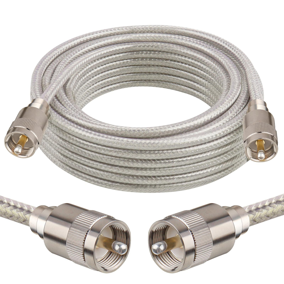MOOKEERF CB coax 25ft with ultra low loss design for long-distance signals
