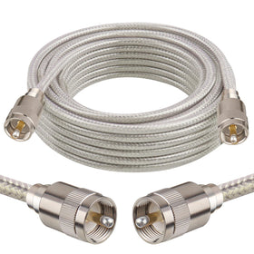 MOOKEERF CB coax 25ft with ultra low loss design for long-distance signals