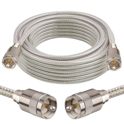 MOOKEERF CB coax 25ft with ultra low loss design for long-distance signals