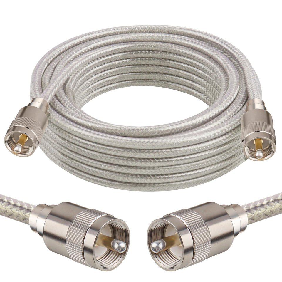 MOOKEERF CB coax 25ft with ultra low loss design for long-distance signals