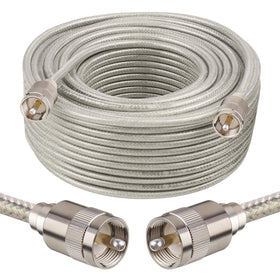 MOOKEERF CB coax cable 100ft RG8X with low loss for clear long-range signals.