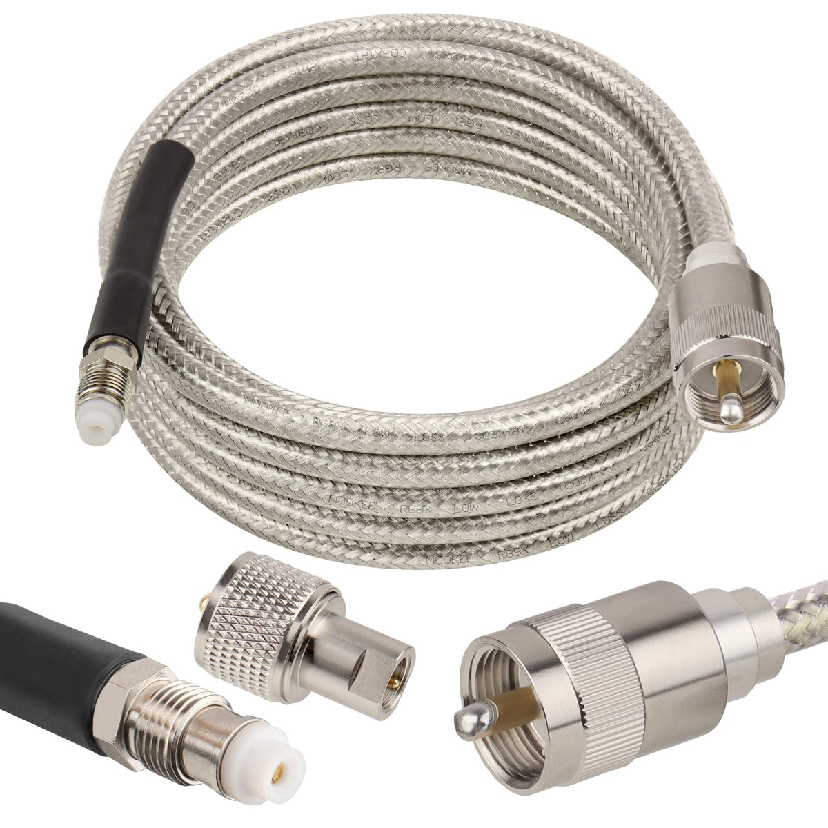 MOOKEERF CB coax cable 10ft rugged outdoor ready