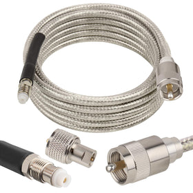 MOOKEERF CB coax cable 10ft rugged outdoor ready