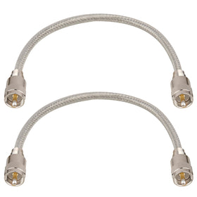 MOOKEERF CB coax cable 1ft two-pack close-up shows low-loss performance for ham radio