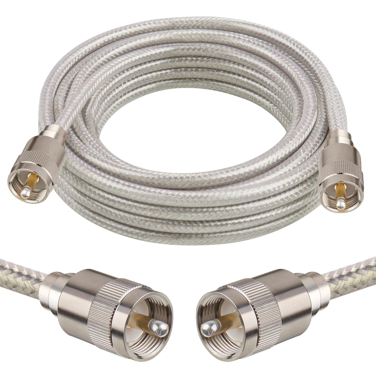 MOOKEERF CB coax cable 20ft demonstrates low-loss signal transfer for reliable ham radio setups.