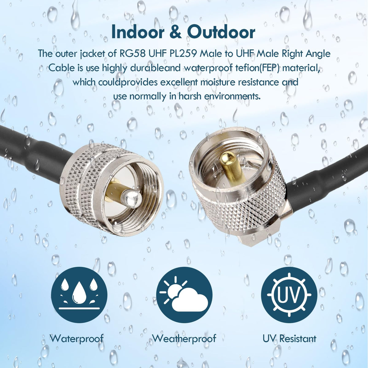 MOOKEERF outer shield uses aluminum foil and tinned copper braid for sturdy shielding.