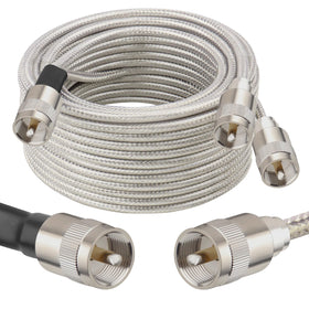 MOOKEERF coiled 25ft coax showing neat pack and easy deployment benefit