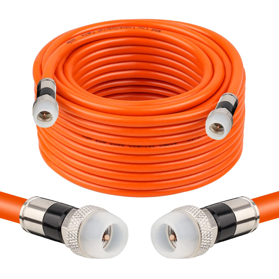 MOOKEERF coaxial cable with weatherproof boot for outdoor reliability