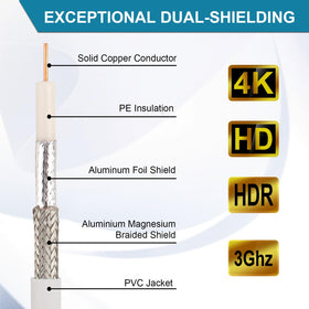 MOOKEERF coaxial cable offers high-frequency range from 2.3 MHz to 3.0 GHz