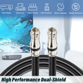 MOOKEERF dual-shield design with 60% braid and 100% foil for signal integrity.