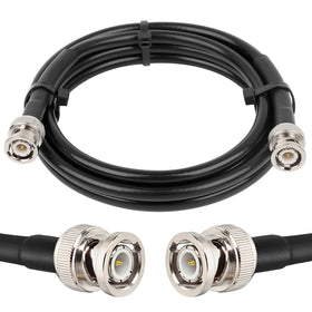 MOOKEERF front view showing BNC male connectors and 6ft cable for reliable connections