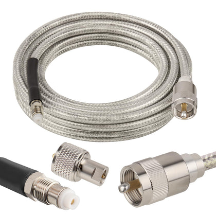 MOOKEERF front PL-259 connector showing secure fit and durable contact