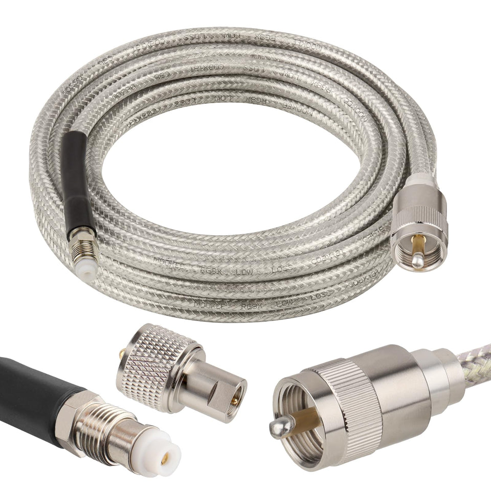 MOOKEERF front PL-259 connector showing secure fit and durable contact