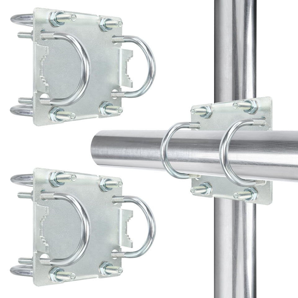 MOOKEERF front view bracket assembled showing sturdy cross joint and fasteners, improves mount stability