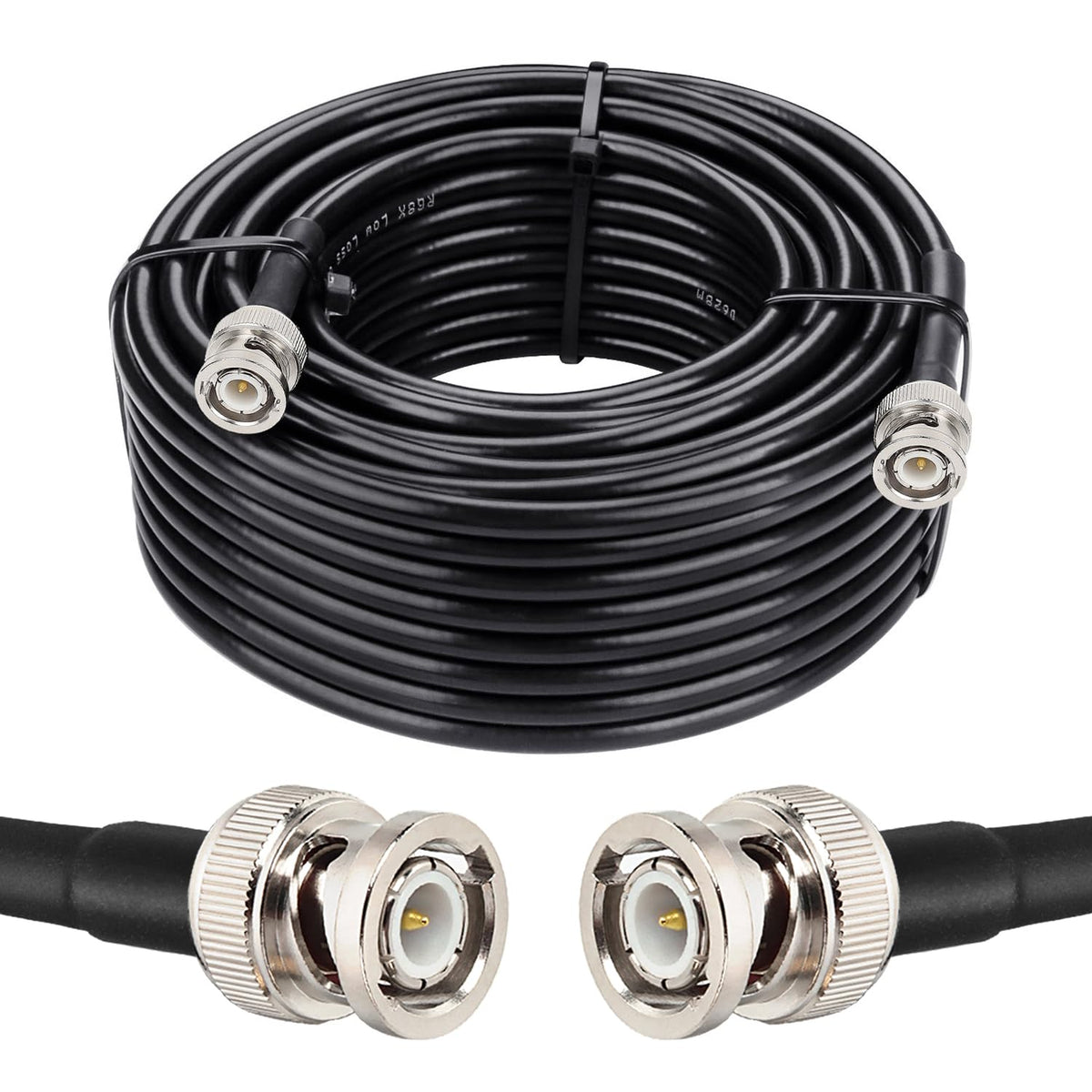MOOKEERF front view showing full 50ft cable packaging and clear product ID, durable supply