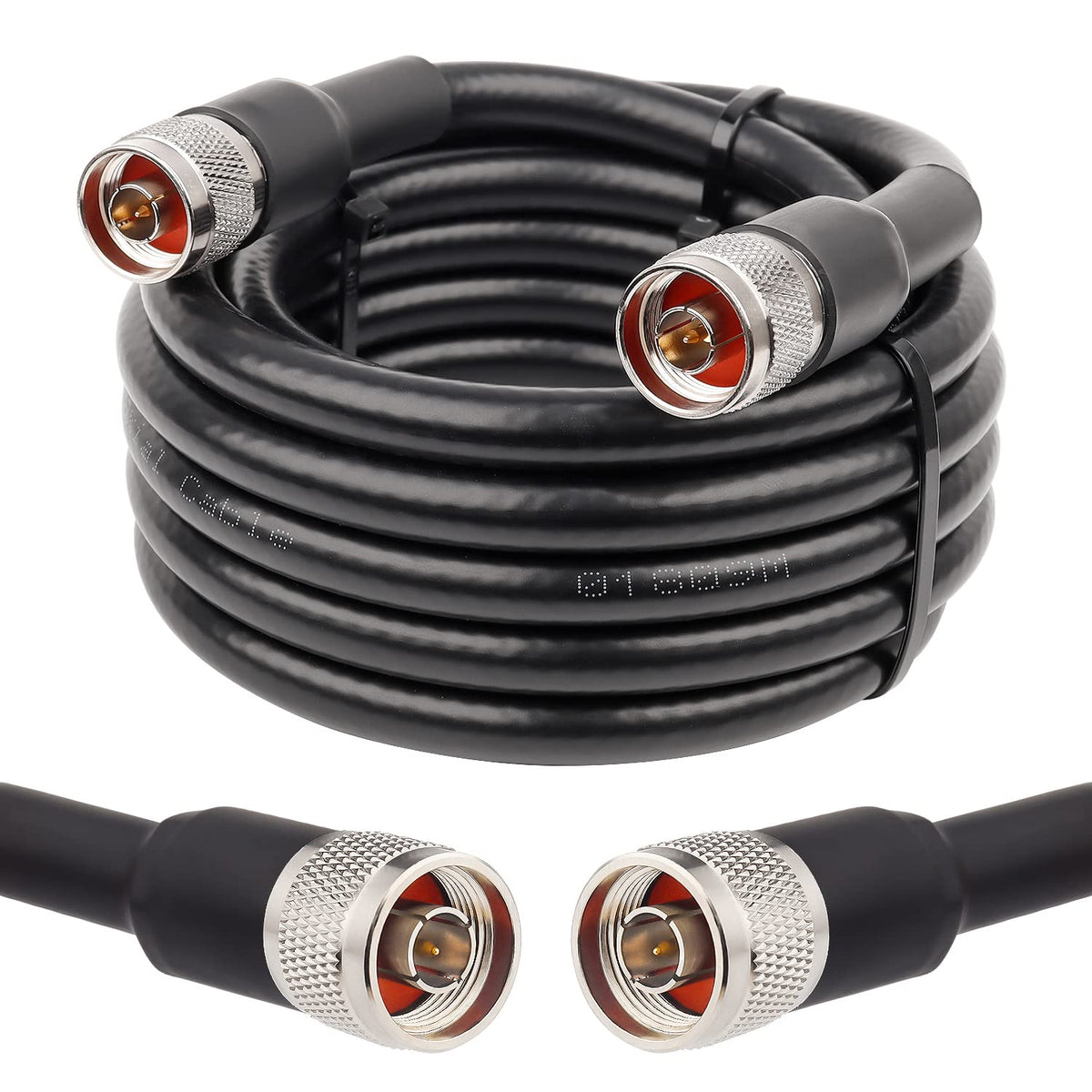 MOOKEERF KMR400 10ft NM to NM coaxial cable for long-distance antenna connections