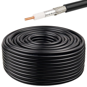 MOOKEERF KMR400 coaxial cable 100ft ready for long-distance signal transfer.
