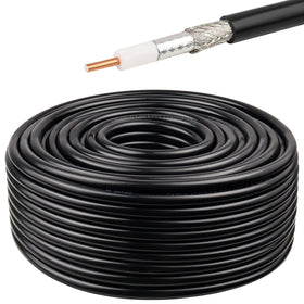 MOOKEERF front view of KMR400 50ft cable showing length and label, ensures correct purchase