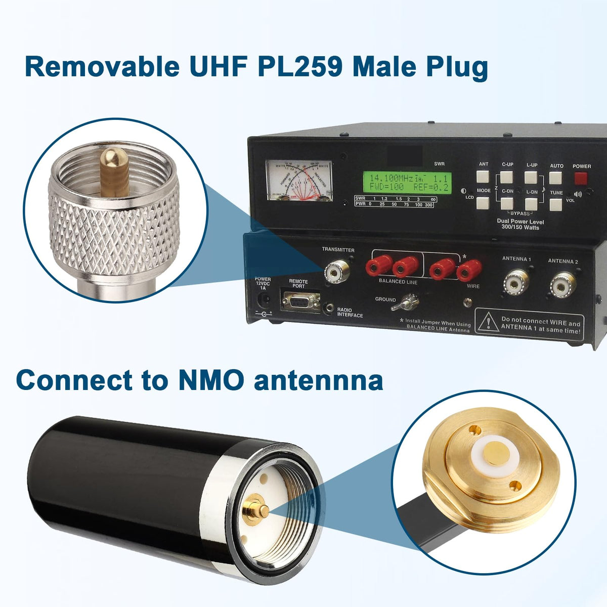 MOOKEERF NMO shielded cable with copper core for EMI/RFI resistance