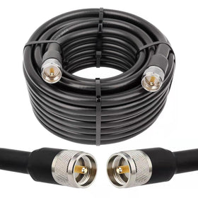 MOOKEERF PL259 35ft front view showing cable length and connectors for reliable hookups
